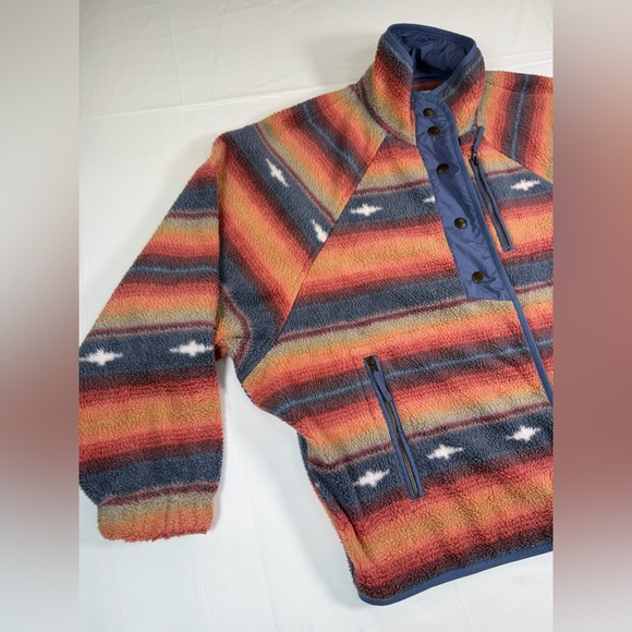 AMERICAN EAGLE Womens Southwestern Fleece Snap Front Jacket S Cozy Boho Western - Picture 6 of 15